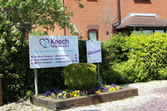 Hospice visitors welcome sign detail
